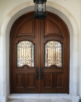 Arched double entry doors, CNC, millwork