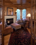 Paneled study ceiling, millwork, wood, CNC